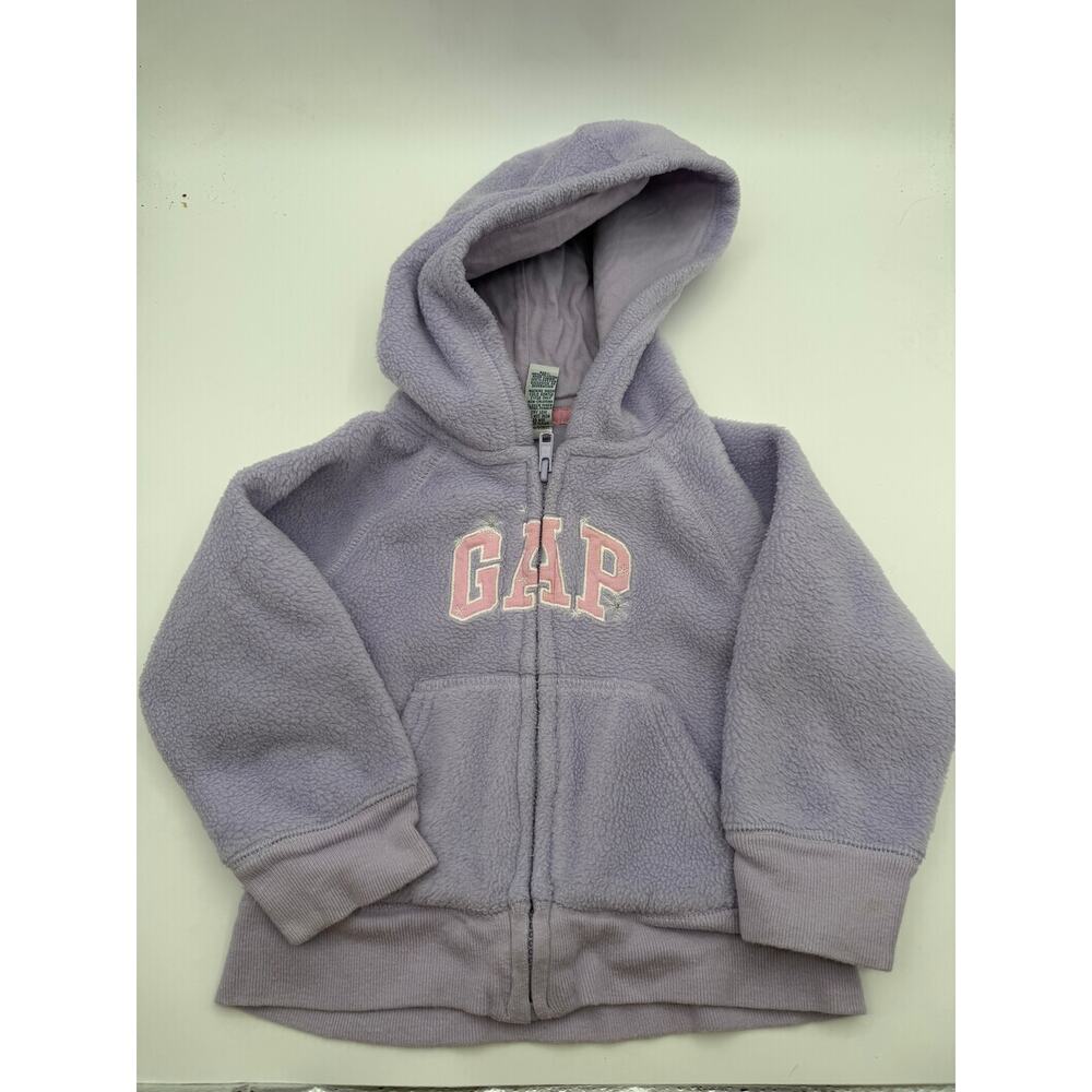 Purple Gap fleece zip-up hoodie jacket coat size 18-24 months